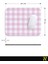 Pembe Ekose Pötikare Desenli Ergonomik Mouse Pad - 23 x 19 cm - Kaymaz Taban Ev ve Ofis Kullanımı Fare Altlığı Mousepad 6