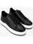 Erkek Hakiki Deri Siyah Sneakers & Spor Ayakkabı 381 VAL-19669 Erk Ayk Y25 Sıyah 2