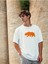 Beyaz Orange Bear Baskılı Oversıze Bol Kesım Tshırt 2