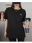 Siyah Oversıze Airplane Uçak Baskılı Bol Kesim Tshirt 2