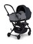 Connect 3 Black-Olive Bebek Arabası / Yan Düzenleyici / Black-Black Yan Bakım Çantası / Grey Melange Portbebe 3