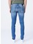 Düşük Bel Slim Fit Mavi Erkek Denim Pantolon 5156 4