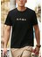 Siyah Oversıze Minimal Cartoon Dog Baskılı Bol Kesım Tshirt 1