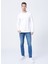Düşük Bel Slim Fit Düz Mavi Erkek Denim Pantolon - 5159 1
