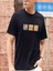 Siyah Oversıze Minimal Palmiye Baskılı Bol Kesım Tshirt 1
