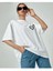 Minimal Kalp Baskılı Beyaz Oversize Tshirt 1