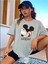Mickey Baskılı Gri Oversize T-Shirt 1