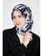 Füme Yaprak Desen Eşarp 3004 3