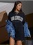Siyah Los Angeles Yazılı Oversize T-Shirt Bol Kesim/rahat Kesim 4