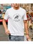 Beyaz Oversıze Kartal Tasarım Baskılı Bol Kesım Tshirt 1