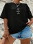 Unisex The Power Of Baskılı Yazılı Tasarım Siyah Oversize Tshirt 1