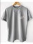 Erkek Gri Happy Face Baskılı Oversize Tshirt 1