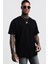 Kadın Bej Coffee Bean Baskılı Bol Kesim Oversize T-Shirt 1