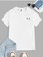 Beyaz Oversıze Tasarım Smile Baskılı Bol Kesım Tshirt 1