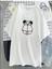 Beyaz Tshirt Garfield Baskılı Oversize T-Shirt 1