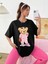 Unisex Attıtude Teddy Baskılı Oversize %100 Pamuk T-Shirt 1