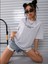 Kadın Gri All Roads Lead To Rome Baskılı Oversize T-Shirt 2