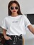 Beyaz Vintage Baskılı Basic Oversize T-Shirt 1