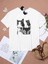 Unisex Kedi Surat Baskılı Oversize %100 Pamuk T-Shirt 3