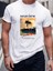 Beyaz Oversıze Seaview Manzara Baskılı Bol Kesım Tshirt 1