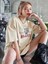 Kadın Bej Majestic Baskılı Oversize T-Shirt 2