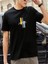 Siyah Oversıze Fantastic Tasarım Baskılı Bol Kesım Tshirt 1