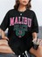 Unisex Malibu Baskılı Oversize %100 Pamuk T-Shirt 1