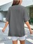 Unisex Taş Gri Happiness Baskılı Oversize %100 Pamuk T-Shirt 2