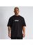 Siyah Nasa Yazı Baskılı Oversıze Bol Kesim Tshirt 1