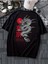 Unisex Dragon Baskılı Oversize %100 Pamuk T-Shirt 1