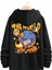 Unisex The Wworld Baskılı Oversize Pamuklu Kapüşonlu Sweatshirt 2