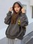 Unisex Antrasit 50 Management Baskılı Oversize Sweatshirt Hoodie 2