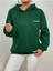 Unisex Yeşil Baskılı Oversize Kapüşonlu Pamuklu Kışlık Sweatshirt Hoodie 3