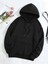 Unisex Siyah Pembe Tavşan Baskılı Oversize Kapüşonlu Sweatshirt Hoodie 2