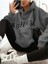 Unisex Bhvr Baskılı Oversize Pamuklu Kapüşonlu Sweatshirt 1