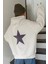 Unisex Yıldız Baskılı Oversize Pamuklu Kışlık Kapüşonlu Sweatshirt Hoodie 3