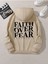 Unisex Faith Baskılı Oversize Sweatshirt Hoodie 1