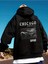 Unisex Chicago Baskılı Oversize Sweatshirt Hoodie 1