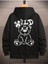 Unisex Wild Baskılı Oversize Pamuklu Kapüşonlu Sweatshirt 3