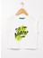 Bisiklet Yaka Crop Baskılı Ekru Kız Çocuk Atlet - Glg-01 1