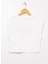 Bisiklet Yaka Crop Baskılı Ekru Kız Çocuk Atlet - Glg-01 3