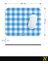 Mavi Ekose Pötikare Desenli Ergonomik Mouse Pad - 23 x 19 cm - Kaymaz Taban Ev ve Ofis Kullanımı Fare Altlığı Mousepad 6
