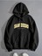 Unisex Siyah San Diego Baskılı Oversize Sweatshirt Hoodie 1