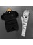 Baskılı Paris Erkek Polo Yaka Tshirt Scuba Eşofman Altı 1