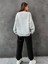 Unisex Siyah Gri Califronia Baskı Oversize Alt Üst Eşofman Takımı 2