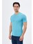 Regular Fit Bisiklet Yaka %100 Pamuk Kısa Kollu Basic Penye T-Shirt-PE3601TY22 4