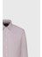 Pamuklu Oxford Slim Fit Dar Kesim Gizli Düğmeli Yaka Armürlü Gömlek 2