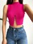 Zincir Detaylı Esnek Kumaş Crop/bluz 1