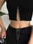 Zincir Detaylı Esnek Kumaş Crop/bluz 3