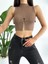 Zincir Detaylı Esnek Kumaş Crop/bluz 1